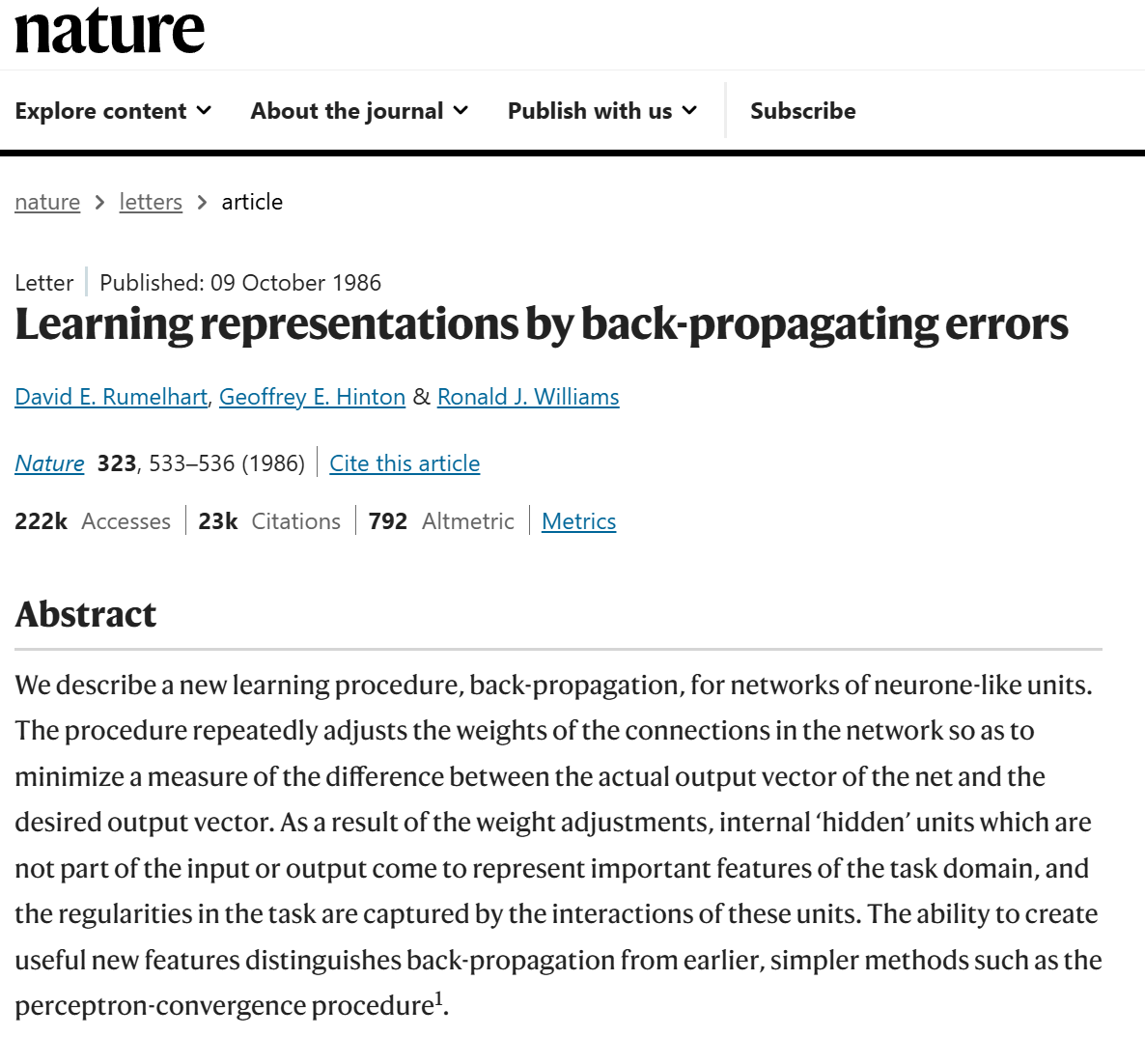 PDF p.53: Backpropagation 논문 표지